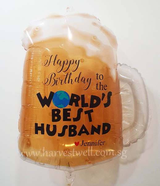 Beer Mug World's Best Husband Customized Balloon